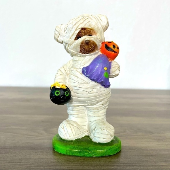 Adorable Unbranded Teddy Bear Halloween Mummy Figurine - Picture 1 of 5